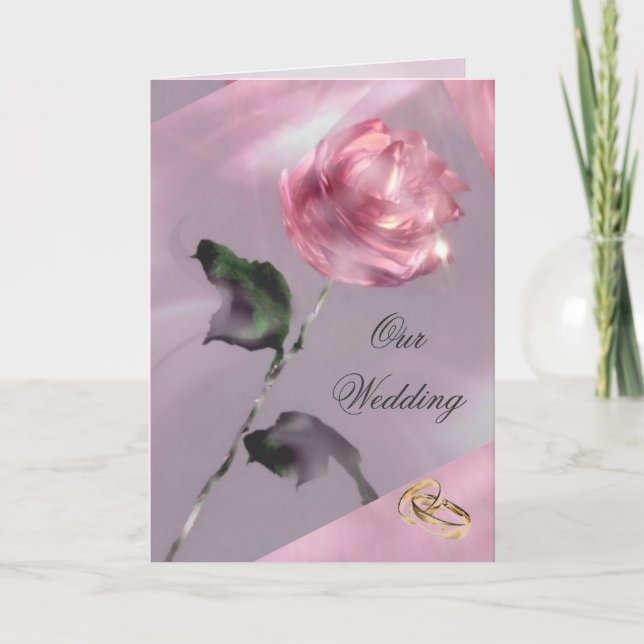 Rose Wedding Invitation Card (Front)