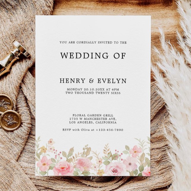 Rose Wedding Invites Template (Rose Wedding Invites Template)