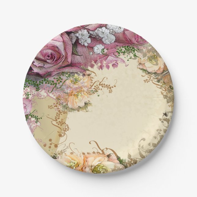 Rose Wedding Plate (Front)