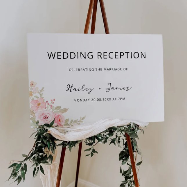 Rose Wedding Reception Welcome Sign (Rose Wedding Reception Welcome Sign)
