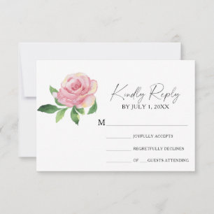 Rose - Wedding RSVP Card