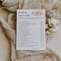 Rose Wedding Shoe Game Template,
