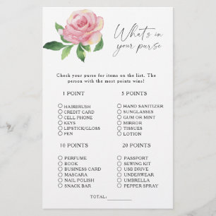 Rose - What's in your purse game