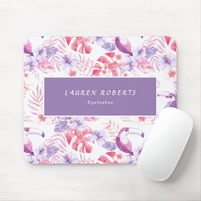 Rose White Luxe Eyelashes Mouse Mat (With Mouse)