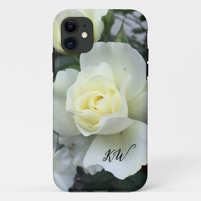 Rose White Photo Garden Case-Mate iPhone Case (Back)