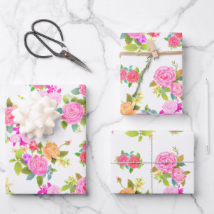 Rose White. Wrapping Paper Sheet