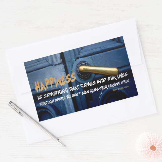Rose Wilder Lane Inspirational Quote Rectangular Sticker (Envelope)