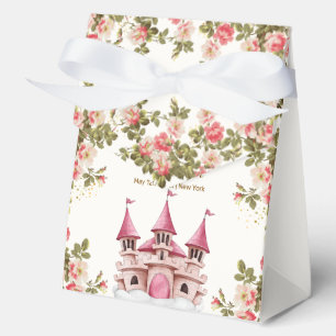 Rose Wildflower Fairytale Castle Baby Shower  Favour Box