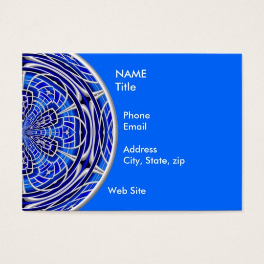 Rose Window Cobalt Business Card