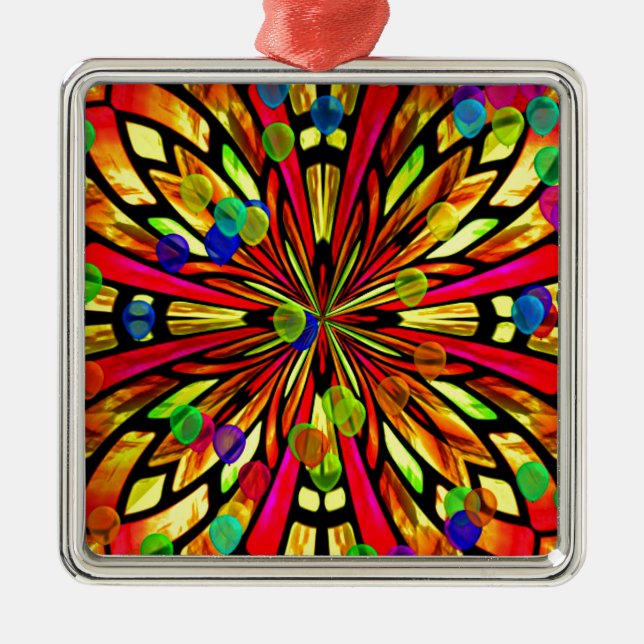 Rose Window Metal Tree Decoration (Front)