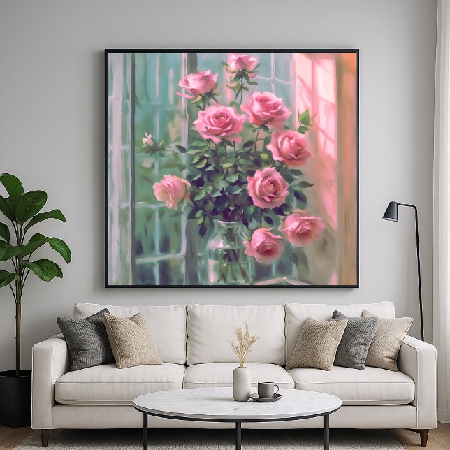 Rose Window - Painterly Still Life Design Poster (Creator Uploaded)