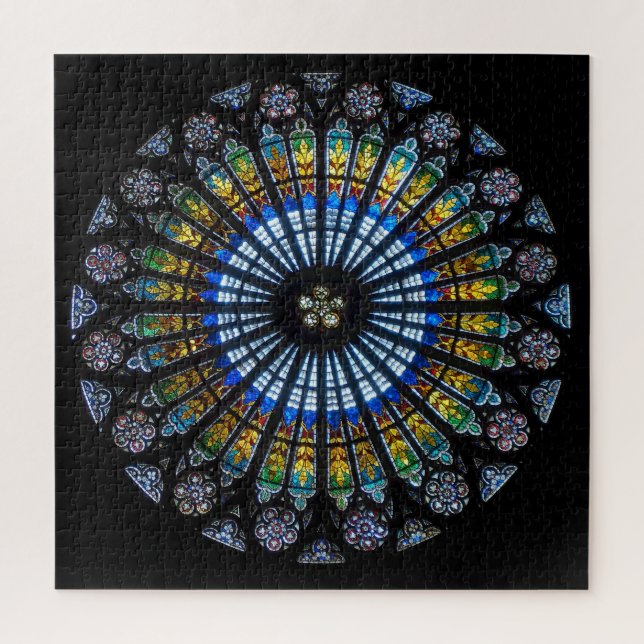 rose window strasbourg cathedral jigsaw puzzle (Vertical)