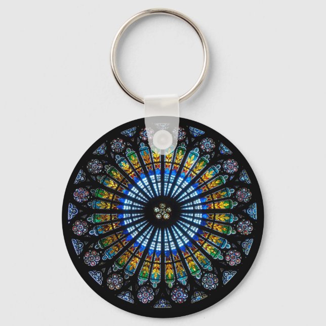 rose window strasbourg cathedral key ring (Front)