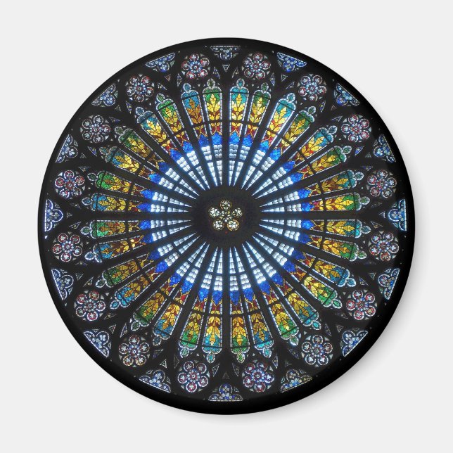 rose window strasbourg cathedral magnet (Front)