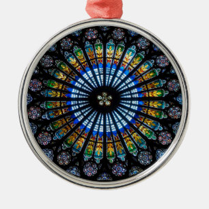 rose window strasbourg cathedral metal tree decoration