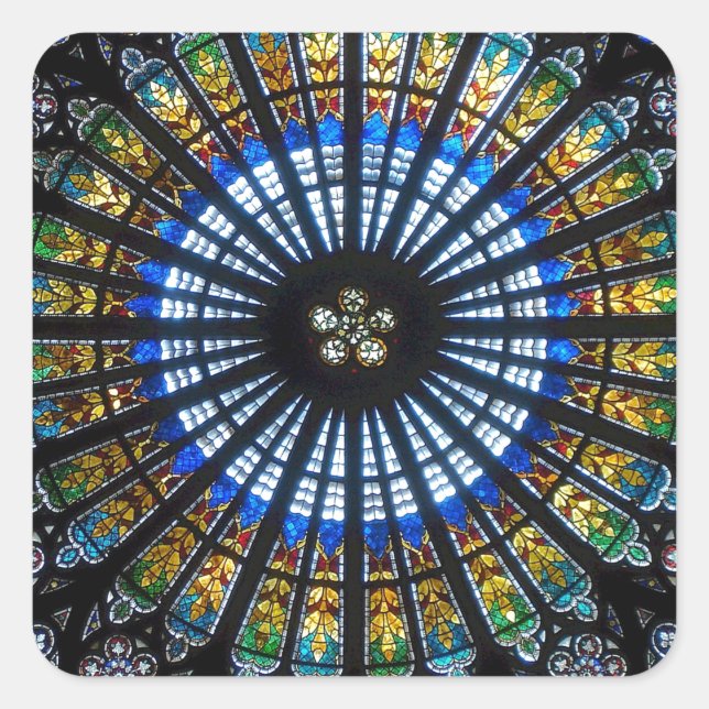 rose window strasbourg cathedral square sticker (Front)