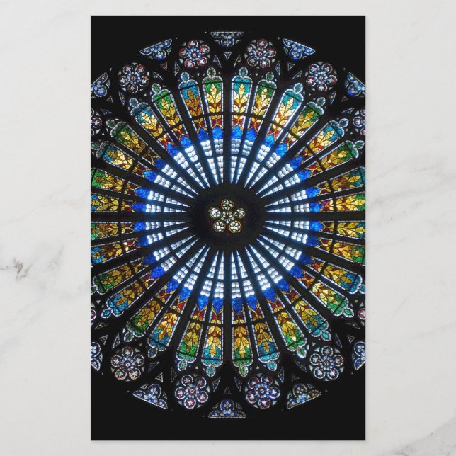 rose window strasbourg cathedral stationery (Front)