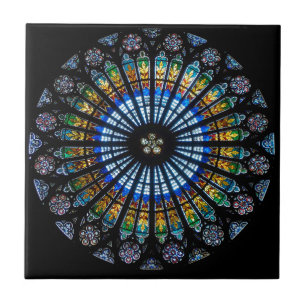 rose window strasbourg cathedral tile