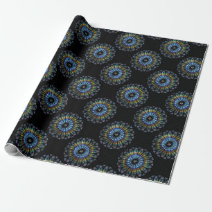 rose window strasbourg cathedral wrapping paper