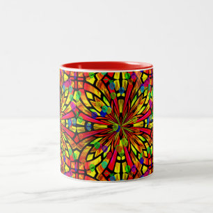 Rose Window Two-Tone Coffee Mug