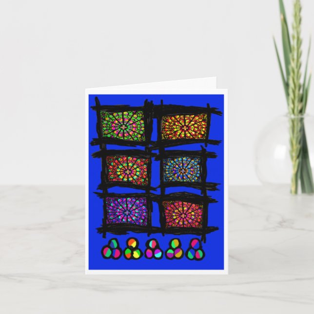 Rose Windows folded card (Front)