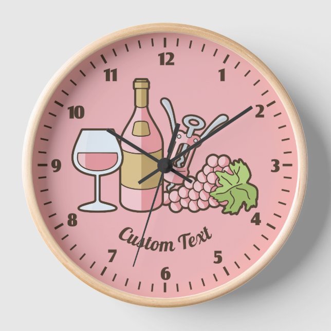 Rose Wine Clock (Front)