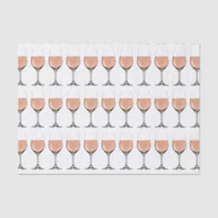 rosé wine glass tissue paper