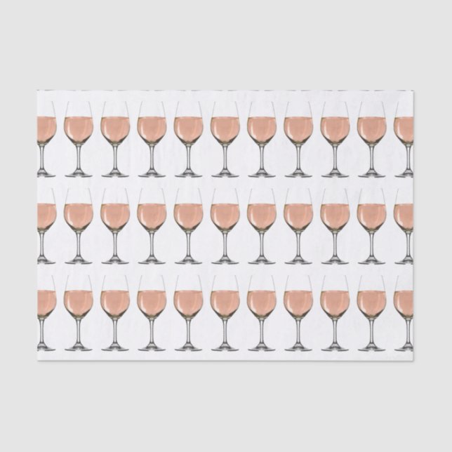 rosé wine glass tissue paper (Front)