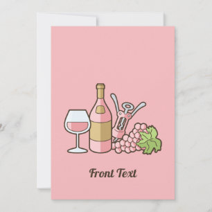 Rose Wine Invitation