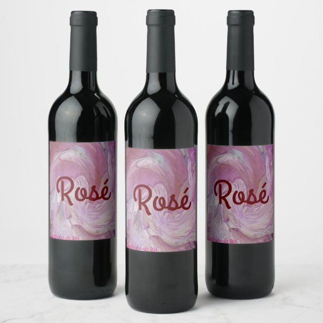 Rosé Wine Label (Bottles)