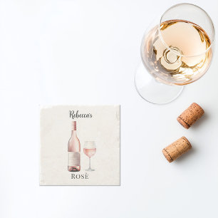 Rosé Wine Lover Coaster –  Personalized Wine 