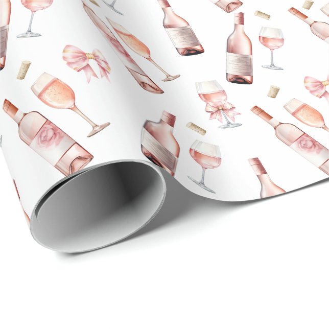 Rosé Wine Lover Wrapping Paper (Roll Corner)