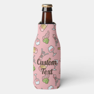 Rose Wine Pattern Bottle Cooler