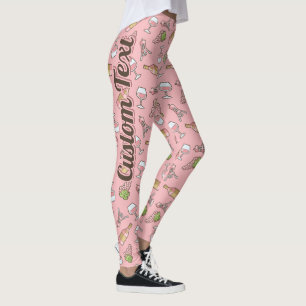 Rose Wine Pattern Leggings
