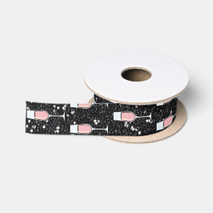 Rose Wine Pattern Satin Ribbon