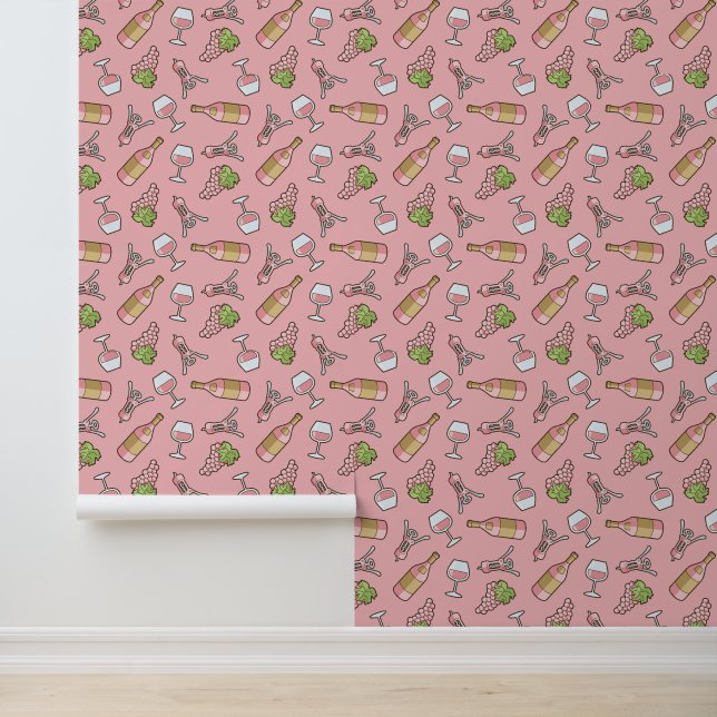 Rose Wine Pattern Wallpaper (Application)