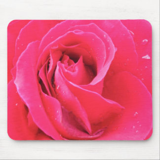 Rose with drops mouse mat