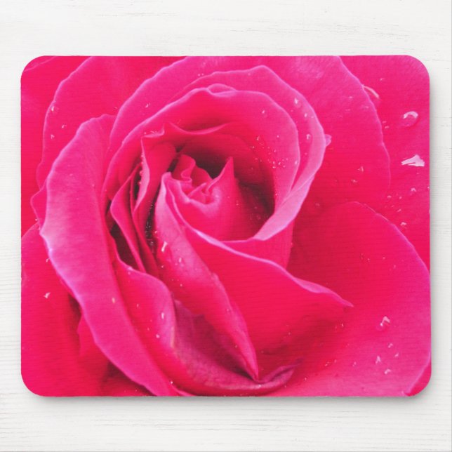 Rose with drops mouse mat (Front)