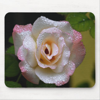 Rose With Raindrops Mouse Mat