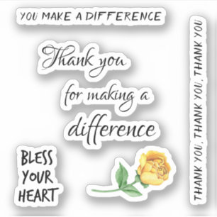 Rose with Thank You for Making a Difference Quotes