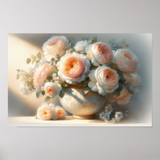 Rose with Vase Poster (Front)