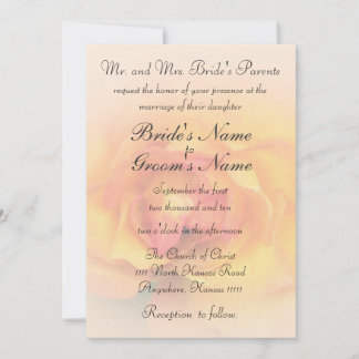 Rose with Verse Wedding Invitation
