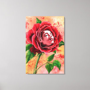 Rose Woman Canvas Print