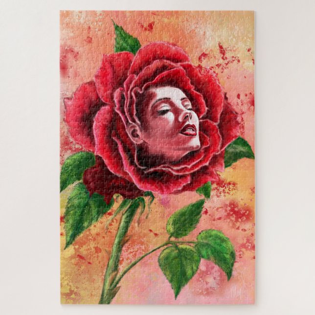Rose Woman Jigsaw Puzzle (Vertical)