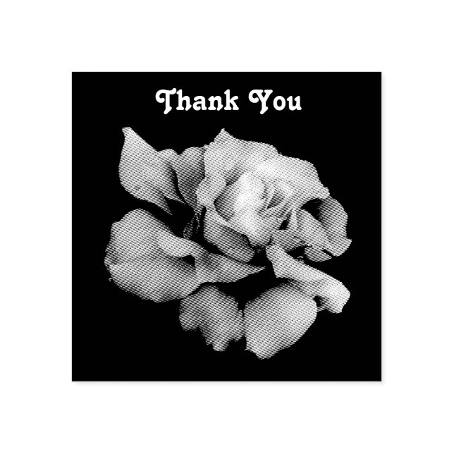 Rose (wood) Stamp - Customise (Imprint)