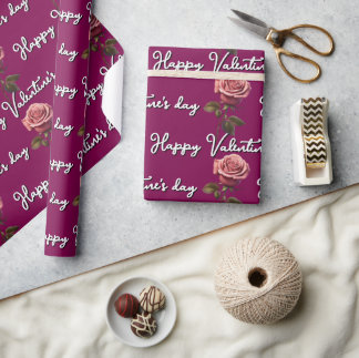 Rose wrapping paper