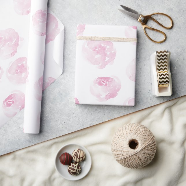 Rose Wrapping Paper - hand painted flowers (Crafts)