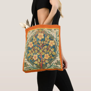 Rose Wreath by William Morris Tote Bag