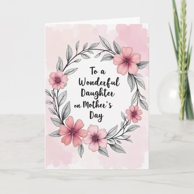 Rose Wreath Mothers Day Card (Front)
