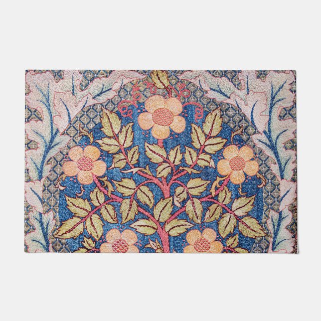 Rose Wreath, William Morris Doormat (Front)